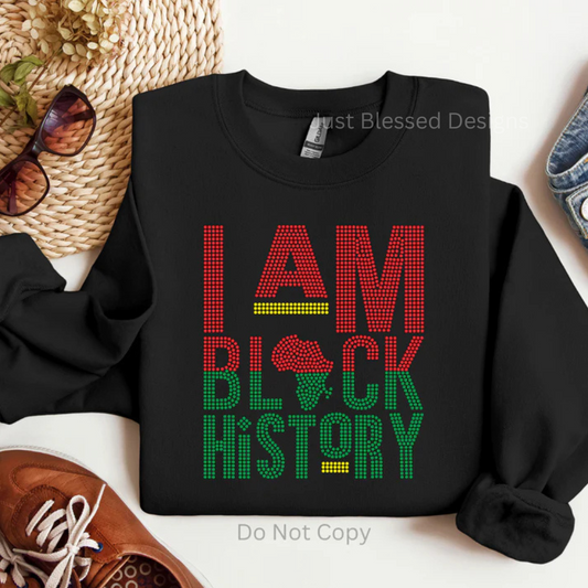 I Am Black History (Rhinestone)