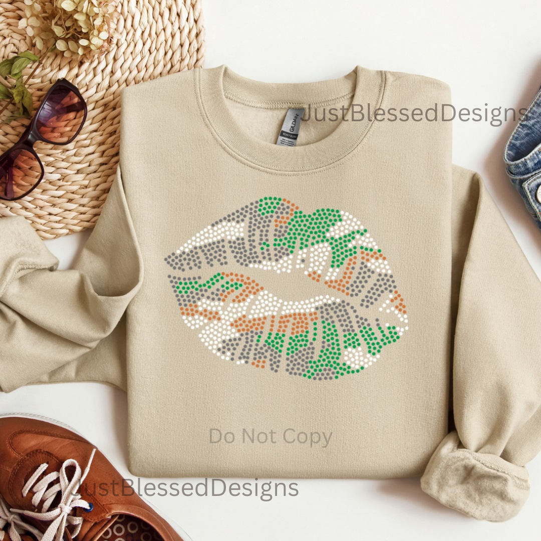 Camo Lips (Rhinestone)