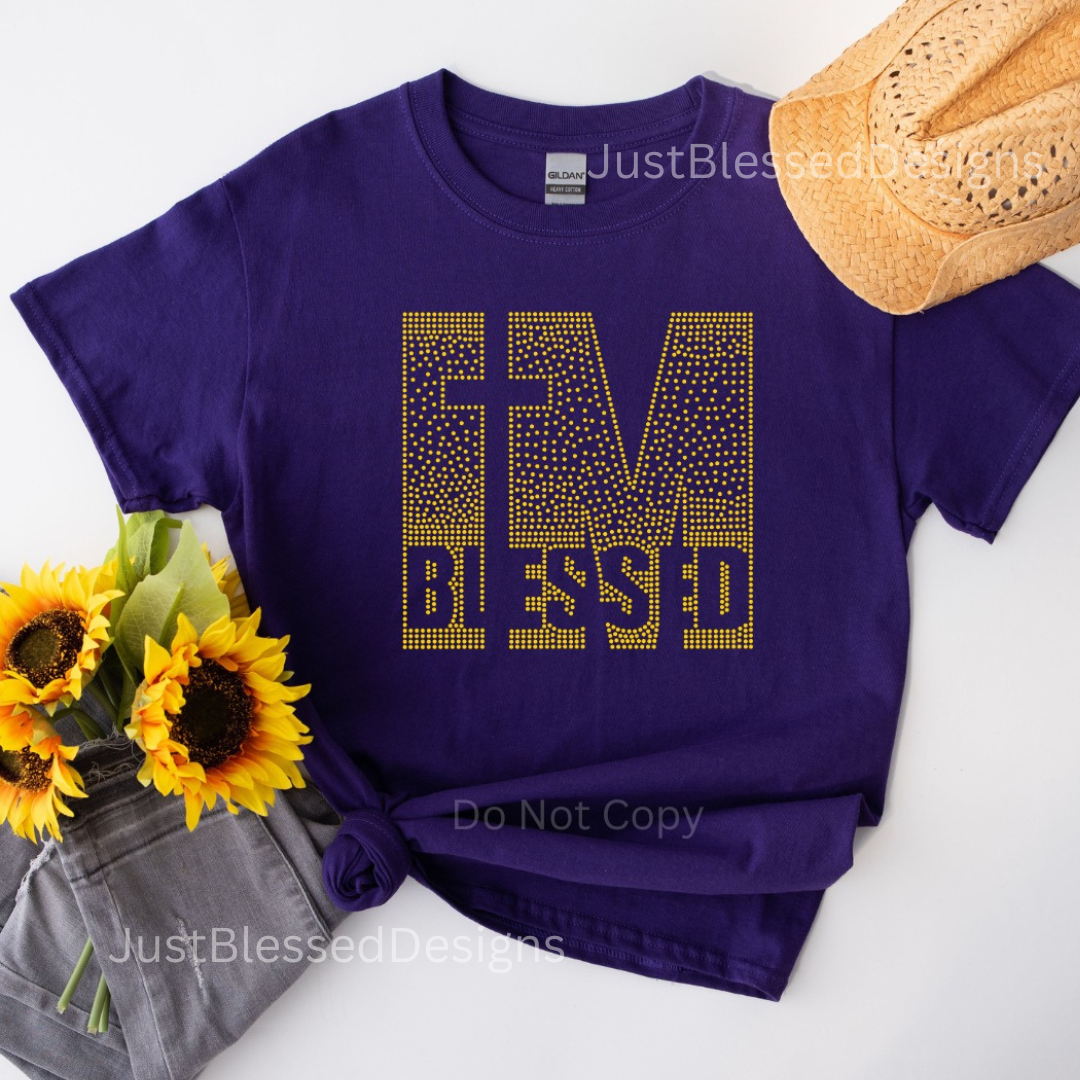 I'm Blessed Gold (Rhinestone)