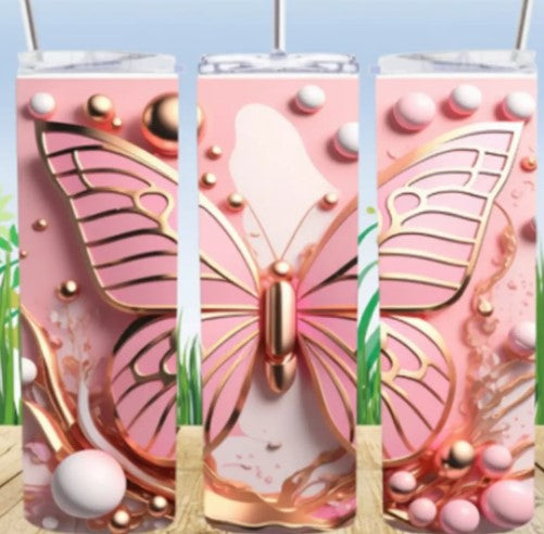 Pink Butterfly 3D